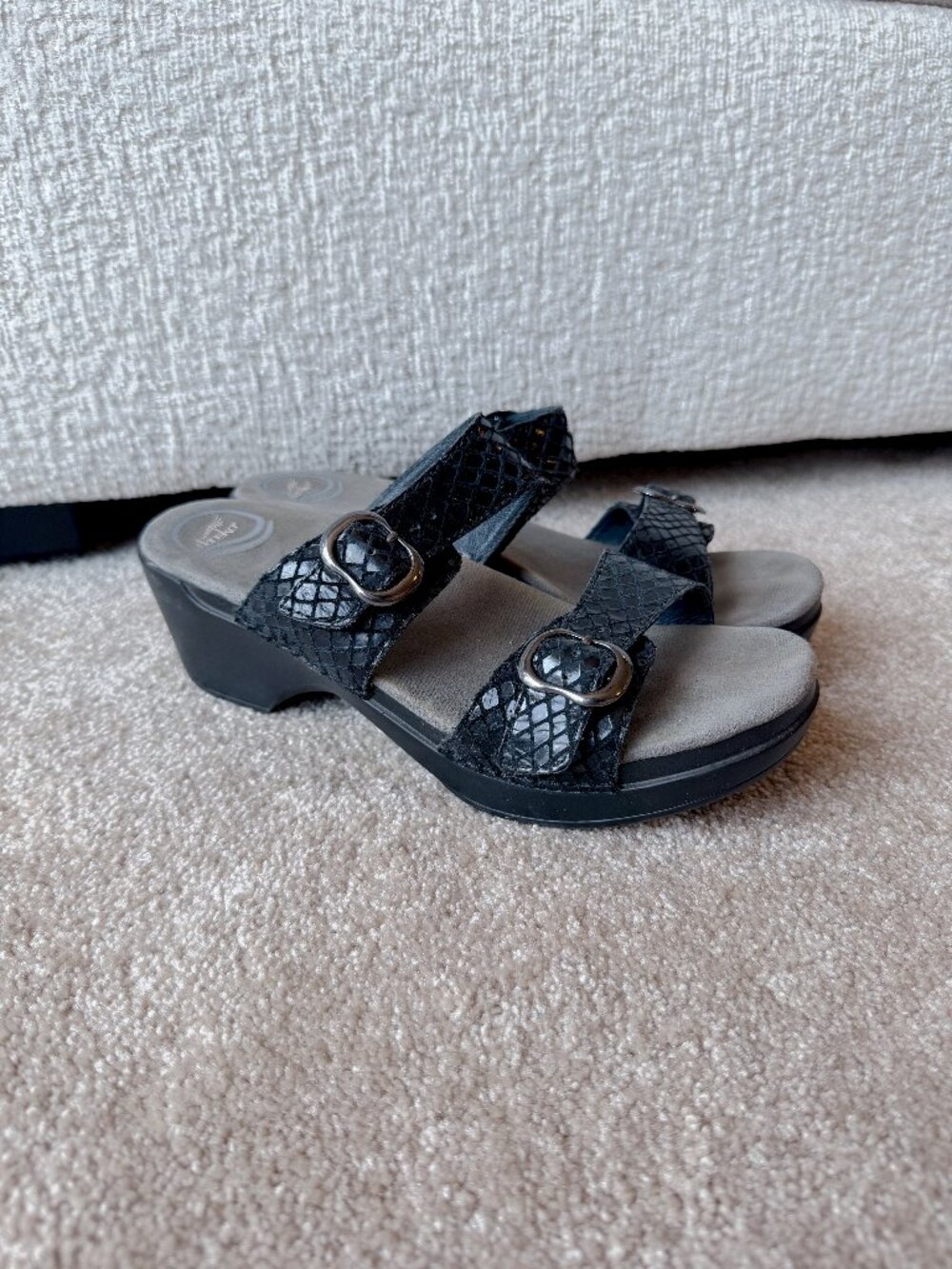 Dansko Sophie Metallic Python Women’s Sandals - Size 40